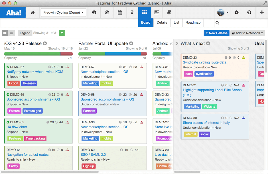 AHA.io prioritised lists